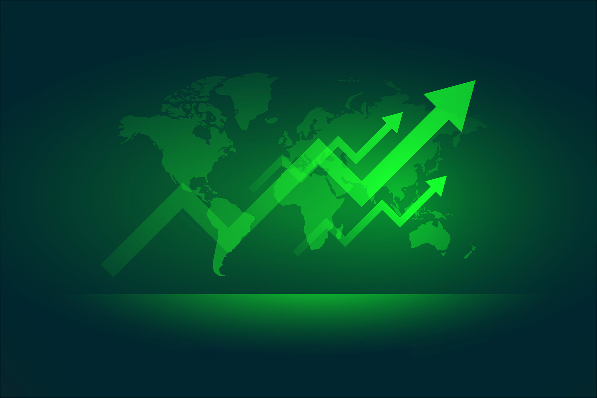 Background image with growth arrows
